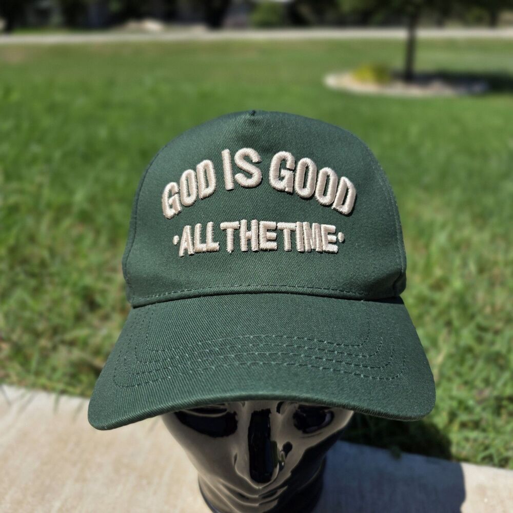 NEW! "God Is Good All The Time" Baseball Cap Hat Christian Merch Church Sunday